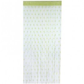 image of 2 X 1M ROMANTIC HEART SHAPE LINE TASSEL STRING DOOR CURTAIN ROOM WINDOW DIVIDER (GRASS GREEN)