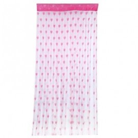 image of 2 X 1M ROMANTIC HEART SHAPE LINE TASSEL STRING DOOR CURTAIN ROOM WINDOW DIVIDER (ROSE MADDER)