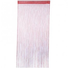 image of 200CM X 100CM TASSEL SILK STRING CURTAIN WINDOW DOOR DIVIDER SHEER CURTAIN (RED)