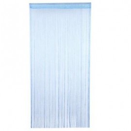 image of 200CM X 100CM TASSEL SILK STRING CURTAIN WINDOW DOOR DIVIDER SHEER CURTAIN (AZURE)