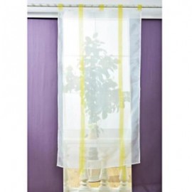 image of 140 X 140CM EUROPEAN WAVE BLINDS STITCHING COLORS VOILE PANEL WINDOW CURTAIN FOR LIVING ROOM BEDROOM (YELLOW)