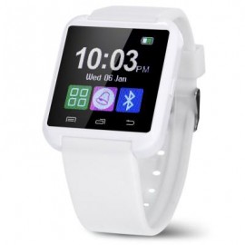 image of U8 SMARTWATCH WITH WATCH PASSOMETER TOUCH SCREEN TOUCH AND DIAL PHONE (WHITE) 4.80 x 4.10 x 1.20 cm