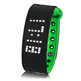 image of TW8 BLUETOOTH 4.0 SMART BRACELET SPORT DATA TRACK CALL MESSAGE REMINDER REMOTE CAMERA WATCH (GREEN) 25.00 x 2.50 x 1.00 cm