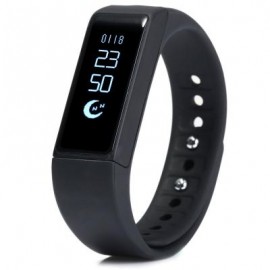 image of I5 PLUS SMART BRACELET IP65 BLUETOOTH 4.0 WATCH WRISTBAND SLEEP MONITORING SPORTS TRACKING REMOTE CAMERA (BLACK) One Size