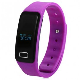 image of X6 HEART RATE MONITOR BLUETOOTH 4.0 SMART WRISTBAND (PURPLE) 25.00 x 2.00 x 1.00 cm
