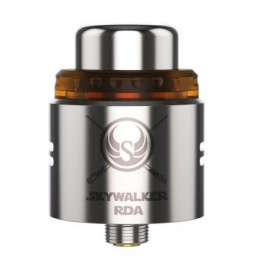 image of ORIGINAL UD SKYWALKER RDA ATOMIZER WITH TWO POSTS DESIGN / SIDE AIRFLOW / SINGLE / DUAL COIL BUILDING FOR E CIGARETTE (SILVER)