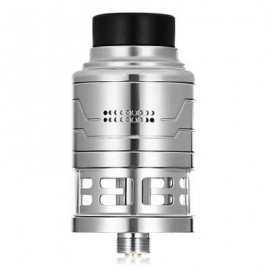 image of ORIGINAL HCIGAR FODI24 RDTA WITH 3ML / SIDE AIRFLOW / DUAL POSTS / 24MM FOR E CIGARETTE (SILVER)