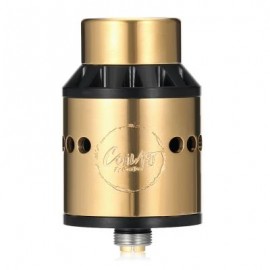 image of ORIGINAL COILART AZEROTH RDA WITH TRIPLE COIL DECK / SIDE AIRFLOW / WIDE BORE DRIP TIP FOR E CIGARETTE (GOLDEN)