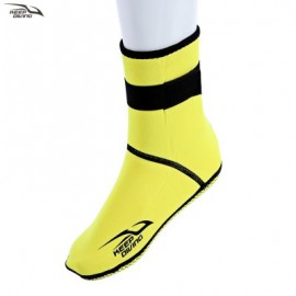 image of KEEPDIVING PAIRED UNISEX KEEP WARM DIVING SOCKS NON-SLIP SWIMMING WETSUITS SNORKELING BOOT (YELLOW) M