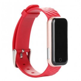 image of QS50 HEART RATE MONITOR SMART WRISTBAND SLEEP MANAGEMENT BREATH STATE (RED) 23.00 x 2.08 x 0.98 cm