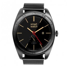 image of CACGO K89 BLUETOOTH 4.0 HEART RATE MONITOR SMART WATCH (BLACK STEEL BAND / LEATHER BAND) 25.00 x 4.30 x 1.30 cm