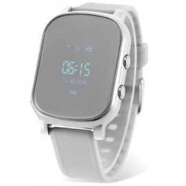 image of T58 CHILDREN SMARTWATCH PHONE 0.96 INCH MTK6261 SOS CALL GPS BLUETOOTH (SILVER) 4.50 x 3.50 x 1.30 cm