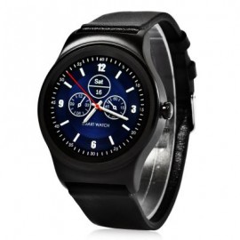 image of SMA - R HEART RATE MONITOR SMART WATCH DUAL BLUETOOTH WRISTBAND (BLACK, STEEL BAND/ LEATHER BAND) Steel Band