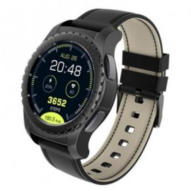 image of KINGWEAR KW28 SMARTWATCH PHONE 1.3 INCH SEDENTARY REMINDER HEART RATE MONITOR ANTI-LOST REMOTE CAMERA (BLACK) 0