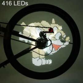 image of FT - 801 PRO DIY BICYCLE CYCLING 416 LEDS WATERPROOF COLORFUL CHANGING VIDEO PICTURES BIKE WHEEL SPOKE LIGHT (TRANSPARENT)