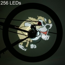 image of FT - 801 256 LEDS DIY BICYCLE WATERPROOF COLORFUL CHANGING VIDEO PICTURES BIKE WHEEL SPOKE LIGHT (TRANSPARENT)
