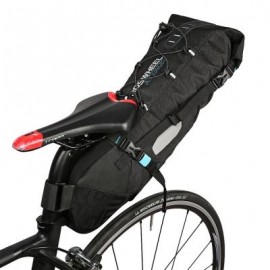 image of ROSWHEEL 131372 WATER-RESISTANT 10L BIKE TAIL BAG BICYCLE REAR PACK (BLACK)