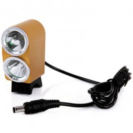 image of DARK KNIGHT K2G 2 X CREE XML-L2 LED BIKE HEADLIGHT 3 MODES BICYCLE LIGHT - 2400LM 7000K (GOLDEN) EU PLUG