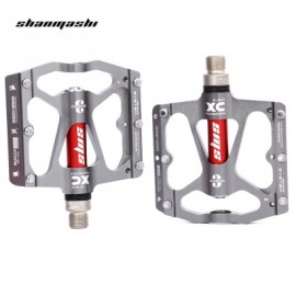 image of SHANMASHI PAIRED ALUMINIUM ALLOY ROAD MOUNTAIN BICYCLE PEDAL (TITANIUM GREY)