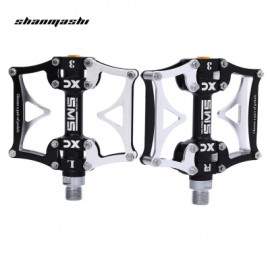 image of SHANMASHI SMS - 12T PAIRED 3 BEARING ROAD MOUNTAIN BICYCLE PEDAL (BLACK AND SILVER)