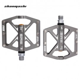 image of SHANMASHI SMS - 334 SLIP-RESISTANT PAIRED 3 BEARING BICYCLE PEDAL (TITANIUM GREY)