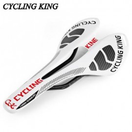 image of CYCLING KING BICYCLE MTB BIKE DURABLE 3K FULL CARBON SEAT SADDLE (WHITE) 27.50 x 14.00 x 4.00 cm