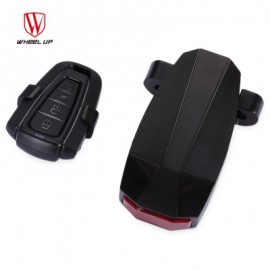 image of WHEEL UP A6 BICYCLE SMART REAR LIGHT BIKE WIRELESS REMOTE CONTROL SIGNAL TAIL LAMP USB RECHARGEABLE CYCLING TAILLIGHT (BLACK)