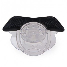 image of NOVELTY FUNNY MUSTACHE DESIGN SILICONE PACIFIER FOR BABIES (INK PAINTING) -