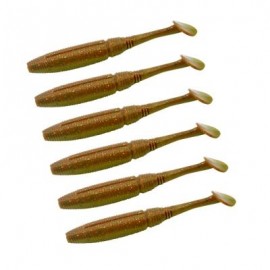 image of HONOREAL HIGH QUALITY 7.5CM SHRIMP FLAVOUR AND UV SOFT FISHING LURE 6PCS (COPPER COLOR) 0