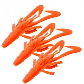 image of HONOREAL 6.5CM DIFFERENT COLOR ARTIFICIAL FISHING SHRIMP LURE SOFT BAIT 3PCS (ORANGE) 0