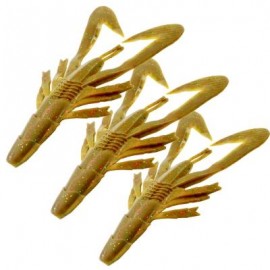 image of HONOREAL 6.5CM DIFFERENT COLOR ARTIFICIAL FISHING SHRIMP LURE SOFT BAIT 3PCS (COPPER BROWN) 0