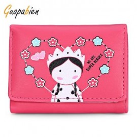 image of GUAPABIEN FOLDABLE SHORT CLUTCH WALLET GIRLS CARD HOLDER (TUTTI FRUTTI) -