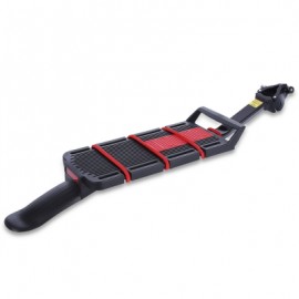 image of ALUMINUM ALLOY REAR CARRIER RACK STACKING QUICK RELEASE SEAT SHELF FOR BICYCLE LUGGAGE (RED WITH BLACK)