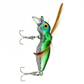 image of 45MMÂ CICADA FISHING BAIT INSECT FISH LURE BAITS TACKLE HOOK (BLUE WITH GREEN) -