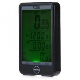 image of SUNDING SD - 576C WATERPROOF LARGE SCREEN MODE TOUCH WIRELESS BIKE COMPUTER SPEEDOMETER WITH LCD BACKLIGHT (BLACK)