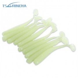image of TSURINOYA 10PCS ARTIFICIAL SOFT LUMINOUS FISHING BAIT FISH TACKLE (LUMINOUS GREEN) -