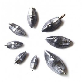 image of UNIVERSAL LEAD HEAD 10PCS 1.3G 1.7G 2.1G 2.8G 3.8G 5.3G 6.5G 9.5G (SILVER) 1.3G