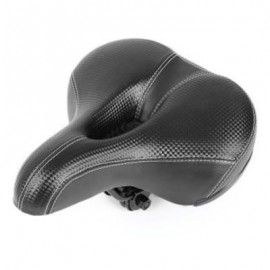 image of BIKE BICYCLE CYCLING MTB WIDE SOFT THICKEN SPONGE SADDLE CUSHION SEAT (BLACK)