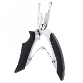 image of MULTIFUNCTIONALÂ FISHING BENT NOSE PLIERS HOOK REMOVER LINE CUTTER SCISSORS (BLACK) -
