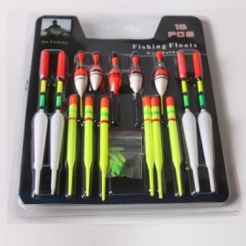 image of PLASTIC LONG TAIL FISHING BOBBER BUOY CARP FISH EYE ALARM FLOAT TACKLE FLOAT 15PCS (COLORMIX) 0