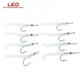 image of LEO FISHING TRANSPARENT ARTIFICIAL LUMINOUS LURE CRANKBAIT BAIT WITH HOOK (GREEN) 10CM 6PCS