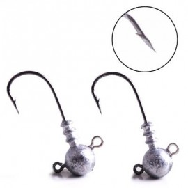image of JIG HEAD HOOKS 2.5G,3.5G,5G,7G,8.5G JIGGING HOOKS DOUBLE HOLE EQUIPMENT FISHING ACCESSORIES PESCA (银色) 8.5G