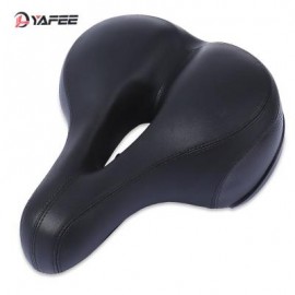 image of YAFEE BREATHABLE BIKE CYCLING SPONGE SADDLE SEAT CUSHION COVER (BLACK) 25.00 x 19.00 x 12.00 cm