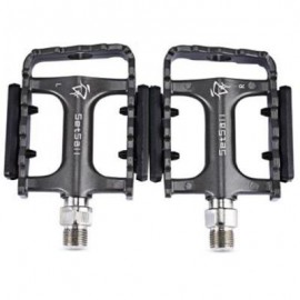 image of 2 PCS SETSAIL 921 DU BERING BIKE PEDALS WITH ANTI-SKID GEAR FRAME REFLECTIVE STRIPE (GRAY)
