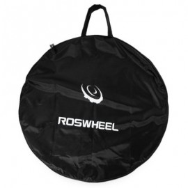 image of ROSWHEEL PORTABLE CYCLING ROAD MOUNTAIN BICYCLE MTB SINGLE WHEEL CARRIER BAG (BLACK)