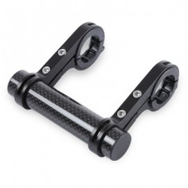 image of BIKE EXTENDED SEAT MTB DOUBLE HANDLEBAR MOUNT EXTENDER HOLDER COMPUTER CLIP (BLACK)