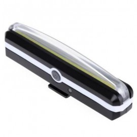 image of WATERPROOF USB RECHARGEABLE LED BIKE TAIL LIGHT BRIGHT 100 LUMENS (BLACK) WHITE LIGHT