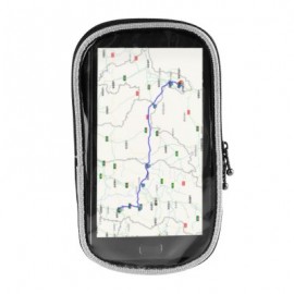 image of ROSWHEEL QUICK DISASSEMBLING FASTENER DOUBLE ZIPPER TOUCH SCREEN BIKE HANDLEBAR PHONE BAG (BLACK)
