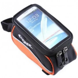 image of CBR 008 EVA OUTDOOR PORTABLE FRONT BEAM BAG POUCH FOR BIKE BICYCLE CYCLING (ORANGE) 5.5 INCH