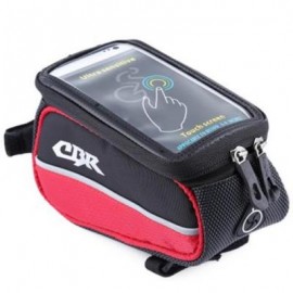 image of CBR 008 EVA OUTDOOR PORTABLE FRONT BEAM BAG POUCH FOR BIKE BICYCLE CYCLING (RED) 4.8 INCH